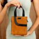Handcrafted Hazel Charcoal Handbag Leather Minimalist